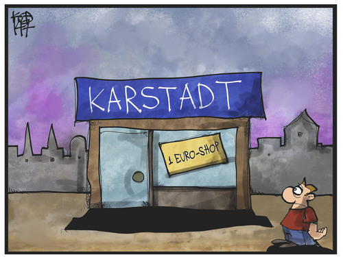 Cartoon: Karstadt (medium) by Kostas Koufogiorgos tagged karikatur,koufogiorgos,illustration,cartoon,karstadt,kaufhaus,verkauf,insolvenz,wirtschaft,einzelhandel,karikatur,koufogiorgos,illustration,cartoon,karstadt,kaufhaus,verkauf,insolvenz,wirtschaft,einzelhandel