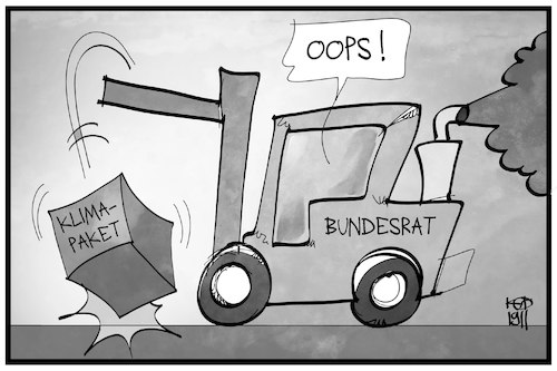 Cartoon: Klimapaket (medium) by Kostas Koufogiorgos tagged karikatur,koufogiorgos,illustration,cartoon,klimapaket,bundesrat,umwelt,gabelstapler,karikatur,koufogiorgos,illustration,cartoon,klimapaket,bundesrat,umwelt,gabelstapler