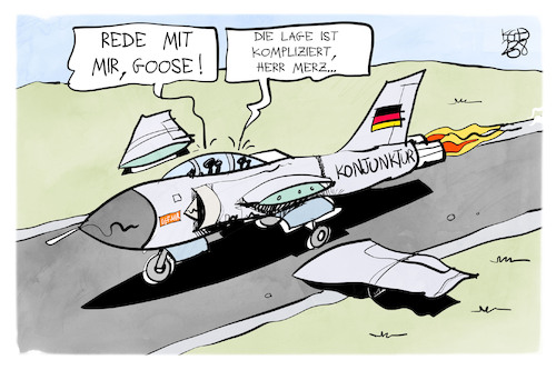 Cartoon: Konjunkturprogramm (medium) by Kostas Koufogiorgos tagged karikatur,koufogiorgos,maverick,goose,film,top,gun,konjunktur,wirtschaft,merz,cdu,karikatur,koufogiorgos,maverick,goose,film,top,gun,konjunktur,wirtschaft,merz,cdu