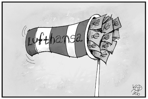 Cartoon: Lufthansa-Hilfe (medium) by Kostas Koufogiorgos tagged karikatur,koufogiorgos,illustration,cartoon,lufthansa,rettungspaket,hilfspaket,wirtschaft,geld,hilfe,luftsack,geldsack,karikatur,koufogiorgos,illustration,cartoon,lufthansa,rettungspaket,hilfspaket,wirtschaft,geld,hilfe,luftsack,geldsack