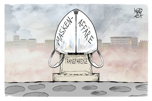 Cartoon: Maskenaffäre (medium) by Kostas Koufogiorgos tagged karikatur,koufogiorgos,masken,affäre,transparenz,denkmal,verhüllung,maske,corona,ffp2,karikatur,koufogiorgos,masken,affäre,transparenz,denkmal,verhüllung,maske,corona,ffp2