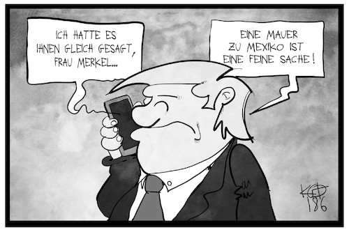 Cartoon: Mauer zu Mexiko (medium) by Kostas Koufogiorgos tagged karikatur,koufogiorgos,illustration,cartoon,germex,fussball,sport,mexiko,mauer,trump,telefon,anruf,tipp,ratschlag,karikatur,koufogiorgos,illustration,cartoon,germex,fussball,sport,mexiko,mauer,trump,telefon,anruf,tipp,ratschlag