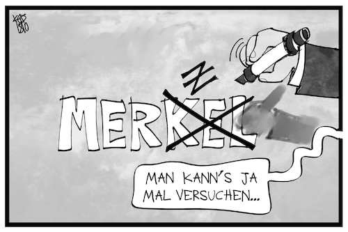 Cartoon: Merkel und Merz (medium) by Kostas Koufogiorgos tagged karikatur,koufogiorgos,illustration,cartoon,merz,merkel,cdu,versuch,parteivorsitz,union,karikatur,koufogiorgos,illustration,cartoon,merz,merkel,cdu,versuch,parteivorsitz,union