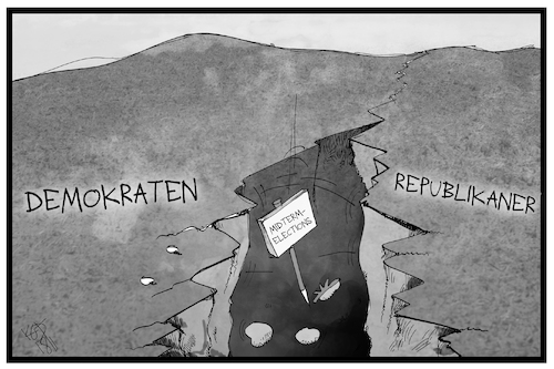 Cartoon: Midterm-Wahlen USA (medium) by Kostas Koufogiorgos tagged karikatur,koufogiorgos,illustration,cartoon,midterm,wahlen,usa,elections,canyon,demokraten,wahl,spaltung,karikatur,koufogiorgos,illustration,cartoon,midterm,wahlen,usa,elections,canyon,demokraten,wahl,spaltung