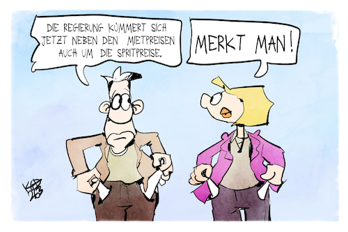 Cartoon: Miet- und Spritpreise (medium) by Kostas Koufogiorgos tagged karikatur,koufogiorgos,miete,sprit,regierung,geld,finanzen,kosten,karikatur,koufogiorgos,miete,sprit,regierung,geld,finanzen,kosten