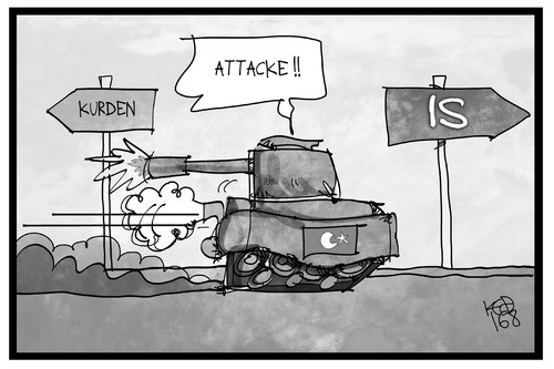 Cartoon: Militäroffensive Türkei (medium) by Kostas Koufogiorgos tagged karikatur,koufogiorgos,illustration,cartoon,tuerkei,syrien,is,kurden,angriff,panzer,kampftruppe,militär,offensive,krieg,konflikt,karikatur,koufogiorgos,illustration,cartoon,tuerkei,syrien,is,kurden,angriff,panzer,kampftruppe,militär,offensive,krieg,konflikt