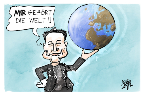 Cartoon: Musk und die Welt (medium) by Kostas Koufogiorgos tagged karikatur,koufogiorgos,musk,welt,zeitung,gastbeitrag,usa,karikatur,koufogiorgos,musk,welt,zeitung,gastbeitrag,usa