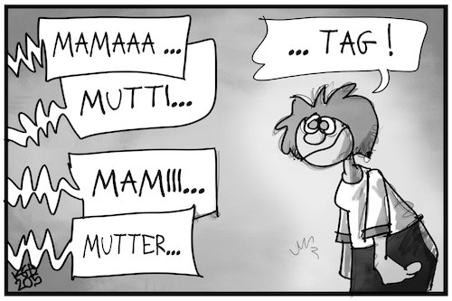 Cartoon: Muttertag (medium) by Kostas Koufogiorgos tagged karikatur,koufogiorgos,illustration,cartoon,mutter,muttertag,familie,kinder,homeoffice,homeschooling,corona,pandemie,stress,belastung,frau,karikatur,koufogiorgos,illustration,cartoon,mutter,muttertag,familie,kinder,homeoffice,homeschooling,corona,pandemie,stress,belastung,frau