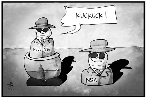 Cartoon: NSA-Reform (medium) by Kostas Koufogiorgos tagged karikatur,koufogiorgos,illustration,cartoon,nsa,puppe,erneuerung,reform,geheimdienst,spionage,agent,alt,neu,usa,politik,karikatur,koufogiorgos,illustration,cartoon,nsa,puppe,erneuerung,reform,geheimdienst,spionage,agent,alt,neu,usa,politik