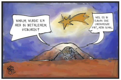 Cartoon: Obergrenze in Europa (medium) by Kostas Koufogiorgos tagged karikatur,koufogiorgos,illustration,cartoon,obergrenze,europa,bethlehem,christus,jesus,maria,josef,weihnachten,krippe,geburt,flüchtlingspolitik,karikatur,koufogiorgos,illustration,cartoon,obergrenze,europa,bethlehem,christus,jesus,maria,josef,weihnachten,krippe,geburt,flüchtlingspolitik