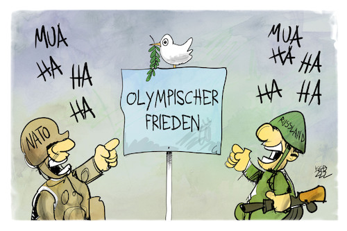 Cartoon: Olympischer Frieden (medium) by Kostas Koufogiorgos tagged karikatur,koufogiorgos,illustration,cartoon,olympia,olympischer,frieden,krieg,konflikt,ukraine,nato,russland,witz,friedenstaube,karikatur,koufogiorgos,illustration,cartoon,olympia,olympischer,frieden,krieg,konflikt,ukraine,nato,russland,witz,friedenstaube