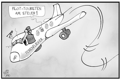 Cartoon: Pilot-Touristen (medium) by Kostas Koufogiorgos tagged karikatur,illustration,cartoon,koufogiorgos,pilot,touristen,flieger,ferien,urlaub,flugzeug,corona,tourismus,karikatur,illustration,cartoon,koufogiorgos,pilot,touristen,flieger,ferien,urlaub,flugzeug,corona,tourismus