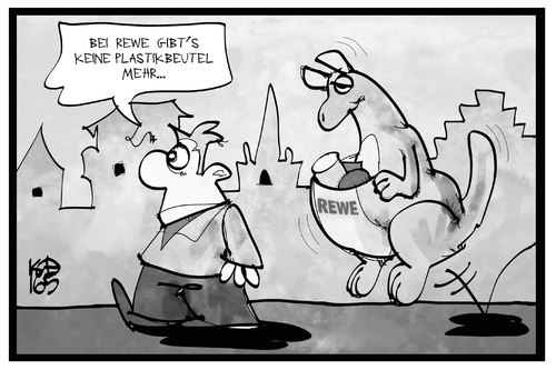 Cartoon: Plastiktüten (medium) by Kostas Koufogiorgos tagged karikatur,koufogiorgos,illustration,cartoon,rewe,supermarkt,verpackung,plastik,plastiktüten,beutel,kunde,känguru,einkauf,verbraucher,umweltschutz,müll,karikatur,koufogiorgos,illustration,cartoon,rewe,supermarkt,verpackung,plastik,plastiktüten,beutel,kunde,känguru,einkauf,verbraucher,umweltschutz,müll