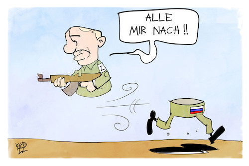 Cartoon: Putin macht mobil (medium) by Kostas Koufogiorgos tagged karikatur,koufogiorgos,putin,russland,krieg,mobilisierung,flucht,ukraine,karikatur,koufogiorgos,putin,russland,krieg,mobilisierung,flucht,ukraine