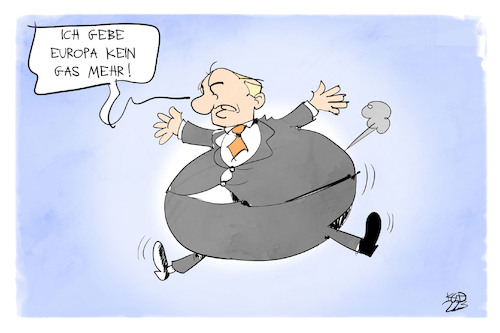 Cartoon: Putins Gas (medium) by Kostas Koufogiorgos tagged koufogiorgos,karikatur,putin,russland,gas,energie,gaslieferung,koufogiorgos,karikatur,putin,russland,gas,energie,gaslieferung
