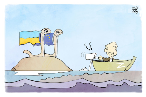 Cartoon: Schlangeninsel (medium) by Kostas Koufogiorgos tagged karikatur,koufogiorgos,schlangeninsel,russland,ukraine,putin,karikatur,koufogiorgos,schlangeninsel,russland,ukraine,putin