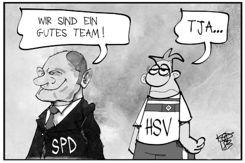 Cartoon: Scholz und der HSV (medium) by Kostas Koufogiorgos tagged karikatur,koufogiorgos,illustration,cartoon,scholz,hsv,hamburg,fussball,bürgermeister,team,kabinett,sport,politik,finanzminister,karikatur,koufogiorgos,illustration,cartoon,scholz,hsv,hamburg,fussball,bürgermeister,team,kabinett,sport,politik,finanzminister