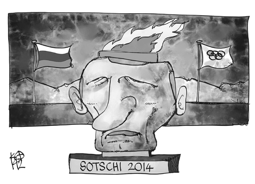 Cartoon: Sotschi 2014 (medium) by Kostas Koufogiorgos tagged karikatur,illustration,cartoon,koufogiorgos,olympische,spiele,olympia,sotschi,russland,putin,sport,feuer,flamme,wintersport,karikatur,illustration,cartoon,koufogiorgos,olympische,spiele,olympia,sotschi,russland,putin,sport,feuer,flamme,wintersport