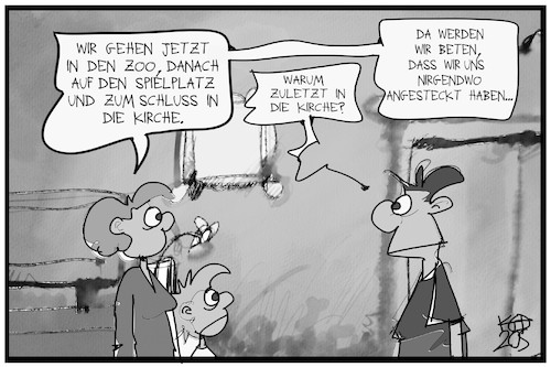 Cartoon: Spielplatz  Zoo und Kirche (medium) by Kostas Koufogiorgos tagged karikatur,koufogiorgos,cartoon,spielplatz,kinder,erwachsene,kirche,beten,zoo,corona,virus,ansteckung,pandemie,karikatur,koufogiorgos,cartoon,spielplatz,kinder,erwachsene,kirche,beten,zoo,corona,virus,ansteckung,pandemie