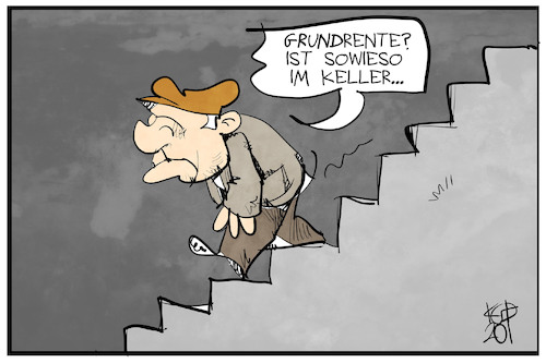 Cartoon: Streit um die Grundrente (medium) by Kostas Koufogiorgos tagged karikatur,koufogiorgos,illustration,cartoon,grundrente,union,spd,keller,karikatur,koufogiorgos,illustration,cartoon,grundrente,union,spd,keller