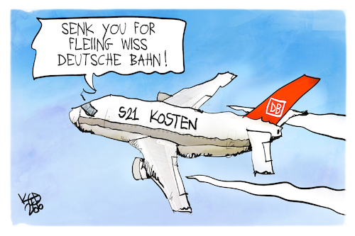 Cartoon: Stuttgart 21 wird teurer (medium) by Kostas Koufogiorgos tagged karikatur,koufogiorgos,stuttgart,21,flughafen,bahnhof,karikatur,koufogiorgos,stuttgart,21,flughafen,bahnhof