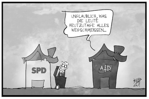 Cartoon: Thilo Sarrazin (medium) by Kostas Koufogiorgos tagged karikatur,koufogiorgos,illustration,cartoon,thilo,sarrazin,spd,afd,populismus,müll,wegwerden,sperrmüll,partei,parteiausschluss,karikatur,koufogiorgos,illustration,cartoon,thilo,sarrazin,spd,afd,populismus,müll,wegwerden,sperrmüll,partei,parteiausschluss