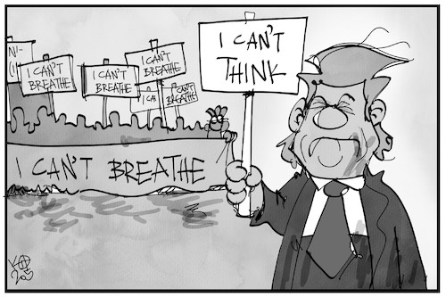 Cartoon: Trump cant think (medium) by Kostas Koufogiorgos tagged karikatur,koufogiorgos,illustration,cartoon,trump,minneapolis,polizeigewalt,rassismus,floyd,karikatur,koufogiorgos,illustration,cartoon,trump,minneapolis,polizeigewalt,rassismus,floyd