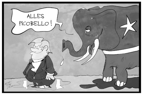 Cartoon: Trumps Reinwaschung (medium) by Kostas Koufogiorgos tagged karikatur,koufogiorgos,illustration,cartoon,reinwaschung,impeachment,trump,usa,republikaner,elefant,koufogiorgos