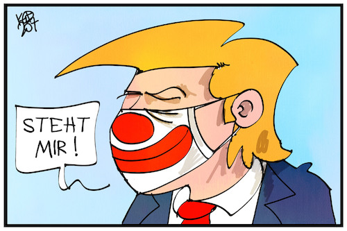 Trump trägt Maske