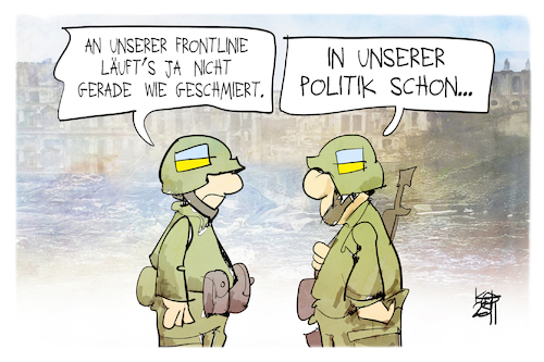 Cartoon: Ukraine (medium) by Kostas Koufogiorgos tagged karikatur,koufogiorgos,ukraine,korruption,schmieren,front,krieg,politik,karikatur,koufogiorgos,ukraine,korruption,schmieren,front,krieg,politik
