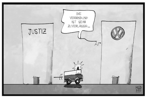 Cartoon: VW (medium) by Kostas Koufogiorgos tagged karikatur,koufogiorgos,illustration,cartoon,vw,justiz,automobilkonzern,wirtschaft,dieselgate,markt,manipulation,karikatur,koufogiorgos,illustration,cartoon,vw,justiz,automobilkonzern,wirtschaft,dieselgate,markt,manipulation