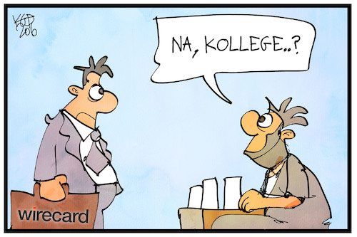 Cartoon: Wirecard (medium) by Kostas Koufogiorgos tagged karikatur,koufogiorgos,illustration,cartoon,wirecard,bilanz,fälschung,hütchenspiel,betrug,wirtschaft,dax,karikatur,koufogiorgos,illustration,cartoon,wirecard,bilanz,fälschung,hütchenspiel,betrug,wirtschaft,dax