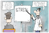 Cartoon: Ärztestreik (small) by Kostas Koufogiorgos tagged karikatur,koufogiorgos,augenarzt,streik,arzt,patient