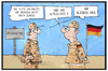 Cartoon: Afghanistan-Einsatz (small) by Kostas Koufogiorgos tagged karikatur,koufogiorgos,illustration,cartoon,afghanistan,syrien,bundeswehr,einsatz,mandat,krieg,konflikt,nato,isaf