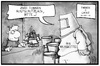 Cartoon: AKW Brunsbüttel (small) by Kostas Koufogiorgos tagged karikatur,koufogiorgos,illustration,cartoon,akw,atomkraft,umwelt,nuklear,fass,rost,rostschutz,lack,atommüll,unfall
