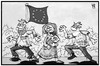 Cartoon: Am Grenzzaun der EU (small) by Kostas Koufogiorgos tagged karikatur,koufogiorgos,illustration,cartoon,grenzzaun,grenze,zaun,eu,europa,union,menschenrechte,solidarität,ideale,flüchtlinge,asyl,stacheldraht,verfangen,abwehr,abschottung