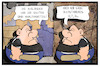 Cartoon: Analphabetismus in Deutschland (small) by Kostas Koufogiorgos tagged karikatur,koufogiorgos,illustration,cartoon,analphabetismus,neobazi,bildung,ausländer,migranten,hetze,afd,partei,buchstabieren,alphabet