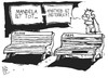 Cartoon: Apartheid (small) by Kostas Koufogiorgos tagged mandela,apartheid,arm,reich,afrika,schwarz,weiss,rassismus,karikatur,koufogiorgos