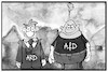 Cartoon: ARD und AfD (small) by Kostas Koufogiorgos tagged karikatur,koufogiorgos,illustration,cartoon,ard,rundfunkbeitrag,afd,partei,bverfg,ärger,freude,wut,öffentlich,rechtlich,rundfunk,fernsehen,radio,zdf,deutschlandradio