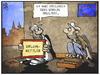 Cartoon: Armut in Europa (small) by Kostas Koufogiorgos tagged karikatur,koufogiorgos,illustration,cartoon,armut,europa,eu,sparkurs,bettler,wirtschaft,politik,diplom,zertifikat