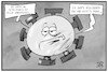Cartoon: Astra Zeneca (small) by Kostas Koufogiorgos tagged karikatur,koufogiorgos,illustration,cartoon,astra,zeneca,impfstoff,virus,nebenwirkung,pandemie,risiko