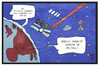Cartoon: Astro Alex (small) by Kostas Koufogiorgos tagged karikatur,koufogiorgos,cartoon,illustration,astro,alex,astronaut,kosmonaut,weltall,ordnung,deutsch,disziplin,regeln,kommandant,alexander,gerst,esa