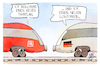 Cartoon: Bahn und Bund (small) by Kostas Koufogiorgos tagged karikatur,koufogiorgos,bahn,zugführer,fahrplan,deutschland