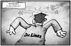 Cartoon: Biermanns Flaschenpost (small) by Kostas Koufogiorgos tagged karikatur,koufogiorgos,illustration,cartoon,linke,bier,biermann,kritik,flaschenpost,partei,attacke,politik