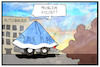 Cartoon: Blaue Plakette (small) by Kostas Koufogiorgos tagged karikatur,koufogiorgos,illustration,cartoon,plakette,blau,verkehr,auto,diesel,autobauer,industrie,wirtschaft,tarnung,luft,reinhaltung,massnahme