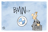Cartoon: BMW (small) by Kostas Koufogiorgos tagged karikatur,koufogiorgos,bmw,stellenabbau,jobs