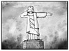 Cartoon: Brasiliens Debakel (small) by Kostas Koufogiorgos tagged karikatur,koufogiorgos,illustration,cartoon,brasilien,deutschland,fussball,wm,sport,weltmeisterschaft,rio,jesus,statue