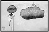 Cartoon: Bregret (small) by Kostas Koufogiorgos tagged karikatur,koufogiorgos,illustration,cartoon,begret,brexit,konsequenz,eu,europa,referendum,grossbritannien,luftballon,felsbrocken,hoch,fallen,himmel,luft,feier,bedauern,abstimmung,politik,uk,demokratie