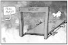 Cartoon: Brexit-Deal (small) by Kostas Koufogiorgos tagged karikatur,koufogiorgos,illustration,cartoon,brexit,deal,tür,ausgang,erschlagen,europa,eu,uk,may,premierministerin