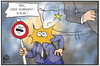 Cartoon: Bundesratschlag für die Maut (small) by Kostas Koufogiorgos tagged karikatur,koufogiorgos,illustration,cartoon,maut,verkehr,gebühr,pkw,bundesrat,ratschlag,länderkammer,klatsche,kritik,politik